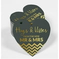 thumbnail image 2 of Inkdotpot 100 Pack Real Gold Foil Paper Tag Hugs & Kisses From The Wedding Favor Hang Tag, 2 of 6