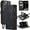 Black, variant on for iPhone 16 Pro Max Wallet Case with Card Slots, Zipper Pocket and Magnetic Flip Folio, RFID Blocking Card Holder Stand Leather Detachable Wristlet Strap 3-in-1 Case for Women and Men,Brown