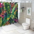 thumbnail image 7 of Orinice Shower Curtain Tropical Jungle Leaves Hawaiian Plants Bird of Paradise Flower Beautiful Exotic  60x72, 7 of 7