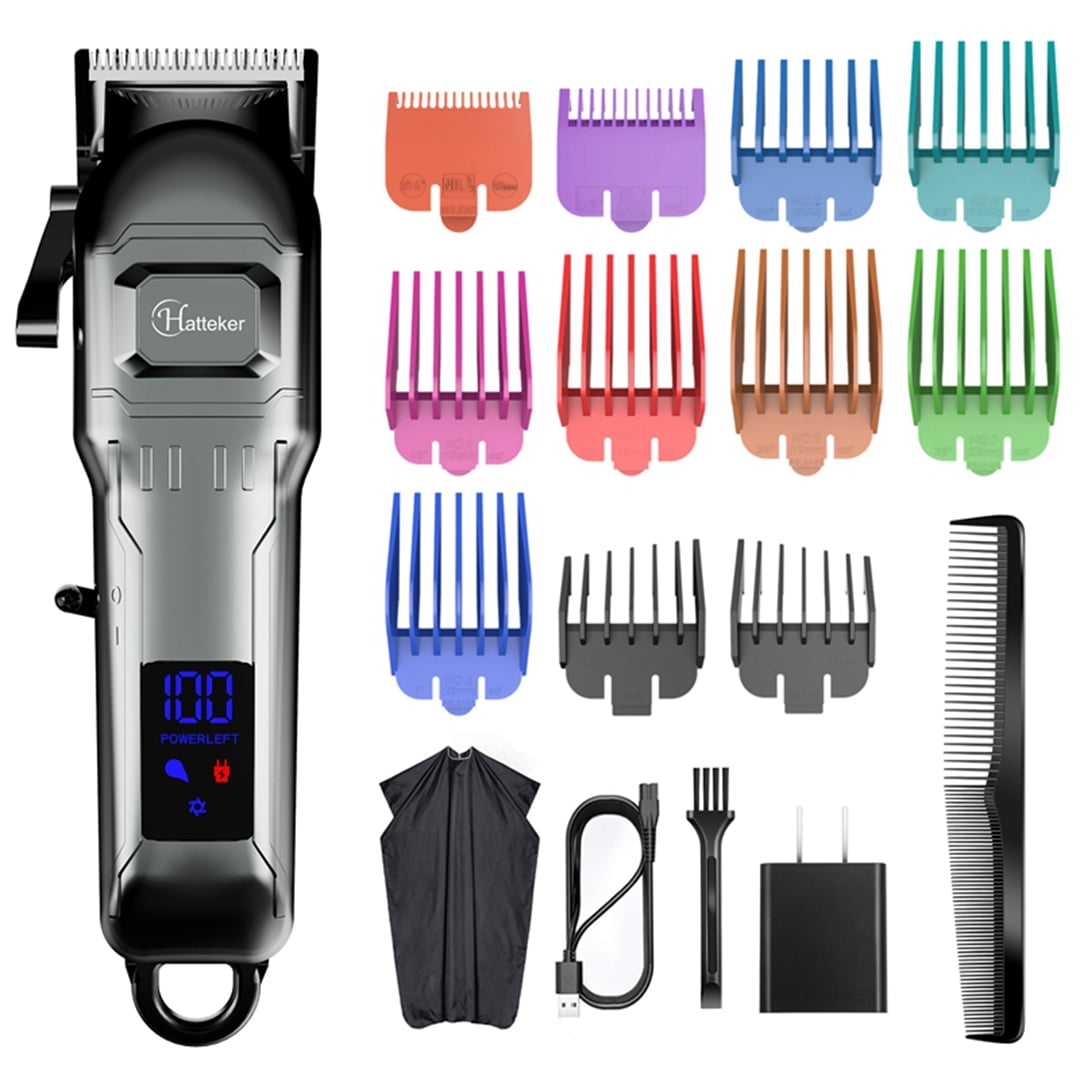 Hatteker Professional Hair Clippers Cordless Hair Trimmer for Men  Rechargeable Haircut Machine