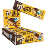 Lenny & Larrys Dipd Wafer Bar, Peanut Butter Cup, 17g Dairy & Plant Protein, 12 Count