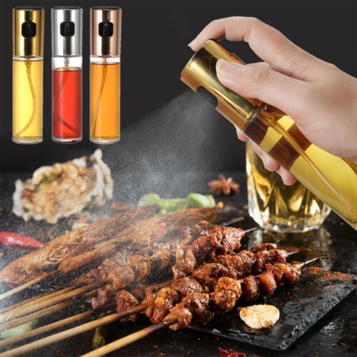 Cooking Tool Olive Oil Pump Spray ABS Glass Bottle Kitchen Pot Mist