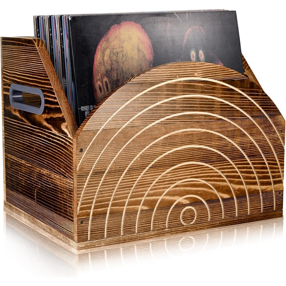 Vinyl Record Storage Record Holder Vinyl Record Album Holder Wood Record Stand Display for Records Collector Artistic,1 pcs * vinyl record storage