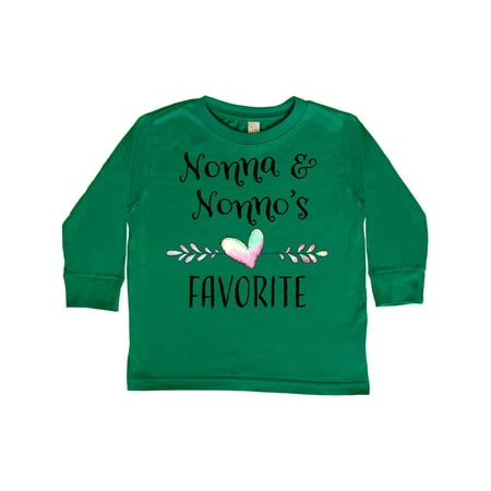 

Inktastic Nonna and Nonno s Favorite- Heart Grandchild Gift Toddler Boy or Toddler Girl Long Sleeve T-Shirt