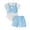 Blue, variant on WUANDIXFA Baby Boy Dress Clothes Bowtie Short Sleeve Romper Two Piece Bodysuit Shorts Set Suit Summer Outfit (Grey, 6-9 Months)