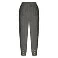thumbnail image 6 of Lixiuxyad Womens Linen Pants, Joggers Lightweight Cotton Lounge Beach Casual Linen Pants with Pockets Gray, 6 of 6