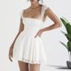 thumbnail image 1 of Vestido Vestido de encaje con tirantes en la playa Vestido sin espalda con tirantes Elegante para fiesta (Blanco XL) Cgtredaw Blanco T XL para Mujer, 1 of 9
