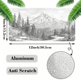 thumbnail image 2 of 1 Pcs 2D Flat License Plate Covers & Frames, Mountain Forest For Decorative Front, Waterproof For Decoration Aluminum License Plate Covers & Frames Cover For Men Women, 12" X 6", 2 of 7