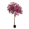 thumbnail image 2 of Nearly Natural Bougainvillea Artificial Potted Tree - 7' - Pink and Green, 2 of 7