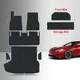 thumbnail image 2 of ToughPRO Front Mats Compatible with Tesla Model S 2022 Long Range/Plaid - All Weather Heavy Duty (Made in USA) Black Rubber, 2 of 5