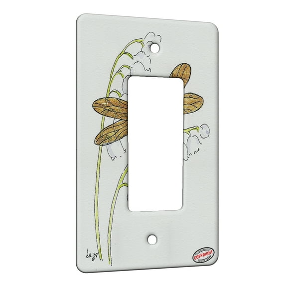 KuzmarK™ 1 Gang Rocker Wall Plate - Himalayan Kitty Fairy Fantasy Cat Art by Denise Every