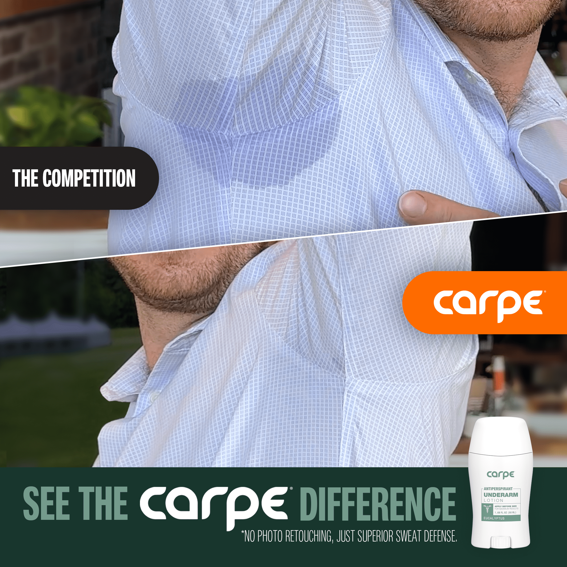 Carpe Underarm Antiperspirant and Deodorant for Women and Men, Original Eucalyptus, 1.69 fl oz