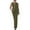 Army Green, variant on Vest Pants Suits for Women Business 2 Piece Dressy Casual Outfits Sleeveless Blazer straight pants pantsuit sets, S