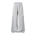 thumbnail image 3 of QSXADF Men's Elastic Waist Drawstring Wide Leg Pants Wide Leg Athletic Mesh Pants Ice Silk Fabric with Drawstring for Gym Running Summer Men's Casual Trousers, 3 of 6