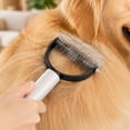 thumbnail image 6 of Pet Pro Grooming Tool for Dogs, Dual Sided Pet Grooming Comb, Deshedding Brush Removes Tangles Knots,Dematting Comb for Dogs and Cats(Coffee), 6 of 8