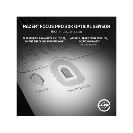 Razer - Viper V2 Pro Lightweight Wireless Optical Gaming Mouse with 80 Hour Battery Life - White