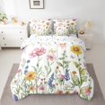 thumbnail image 2 of Feelyou Spring Flower Floral Bedding Comforter Set 7pcs, Fairy Tale Elf King Bedding Sets, Cute Cartoon Butterfly Reversible Bed Sheets, Ultra Soft Bedroom Decor, 2 of 8