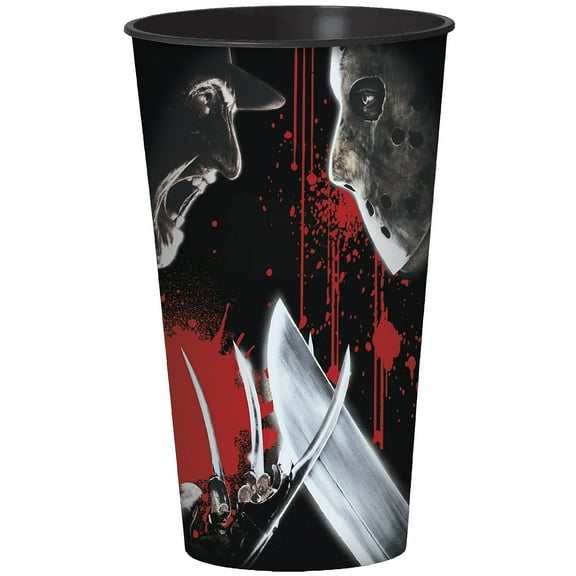 Party City Freddy vs. Jason Plastic Cup, A Nightmare on Elm Street and Friday the 13th, 32oz