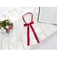 thumbnail image 5 of Corbata De Lazo Pre-Atada Color Sólido Para Hombres Mujeres Rojo Rosa Talla única, 5 of 5