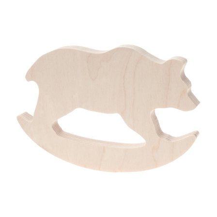 Wood Shape Rocking Bear 6x4"
