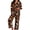 Black, variant on Womens Halloween Pajamas Long Sleeve Shirt Long Pants Breathable Nightwear 2 Piece Women Pajama Sets Black L