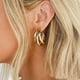 thumbnail image 3 of Pendientes cruzados con circonita, tendencia con una amplia gama de pendientes que resaltan el temperamento, pendientes delicados con circonita, 3 of 5