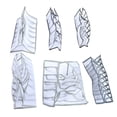 thumbnail image 4 of Organizador de ropa plegable Nikou Caja de almacenamiento con compartimentos para armario color gris, 4 of 15