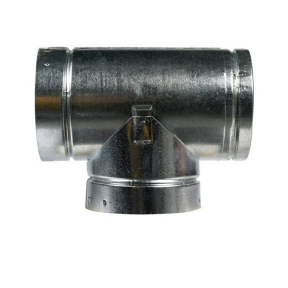 Selkirk 6 in. X 6 in. X 6 in. Aluminum/Galvanized Steel Stove Pipe Tee Cap Flow Tee