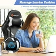 thumbnail image 5 of Goplus Gaming Racing Chair w/RGB LED &Massage Lumbar Support White, 5 of 10