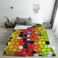 thumbnail image 5 of Sikiie Colorful Tie Dye Stained Glass 1 Ultra-Soft Micro flannel Blanket Luxury All Seasons Warm Blanket for Bedding Sofa and Travel (4 sizes)-80"x60", 5 of 7