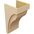 thumbnail image 5 of 12"W x 12"D x 24"H Wide Helena Rough Cedar Woodgrain TimberThane Corbel, Primed Tan, 5 of 6