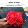 thumbnail image 3 of Diadema de pluma flor Sonducket para boda ceremonia rojo, 3 of 6