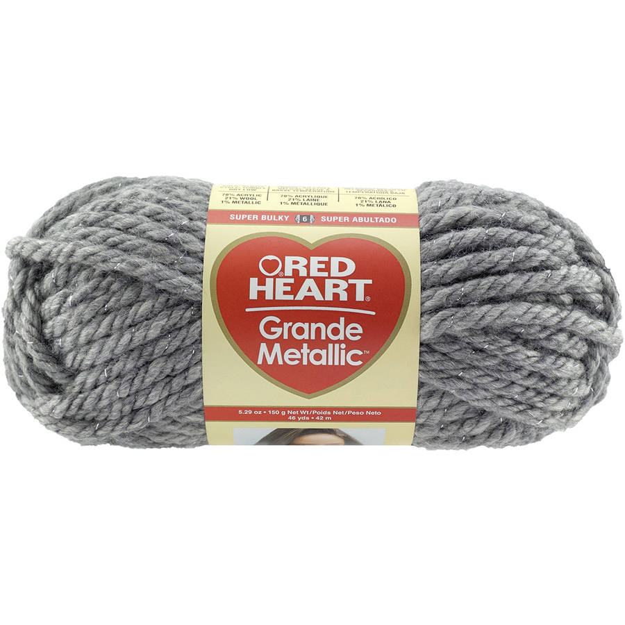 Red Heart Grande Metallic Smoke Knitting & Crochet Yarn