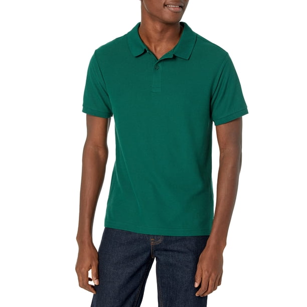 Camisas polo IZOD para hombre de manga corta tipo piqué, color Hunter, talla 34-35 US