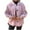 Pink, variant on WCMZJ Women Wool Shacket Jacket Oversized Long Sleeve Lapel Pea Coat Jacket Button Down Wool Blend Coats with Pockets White L