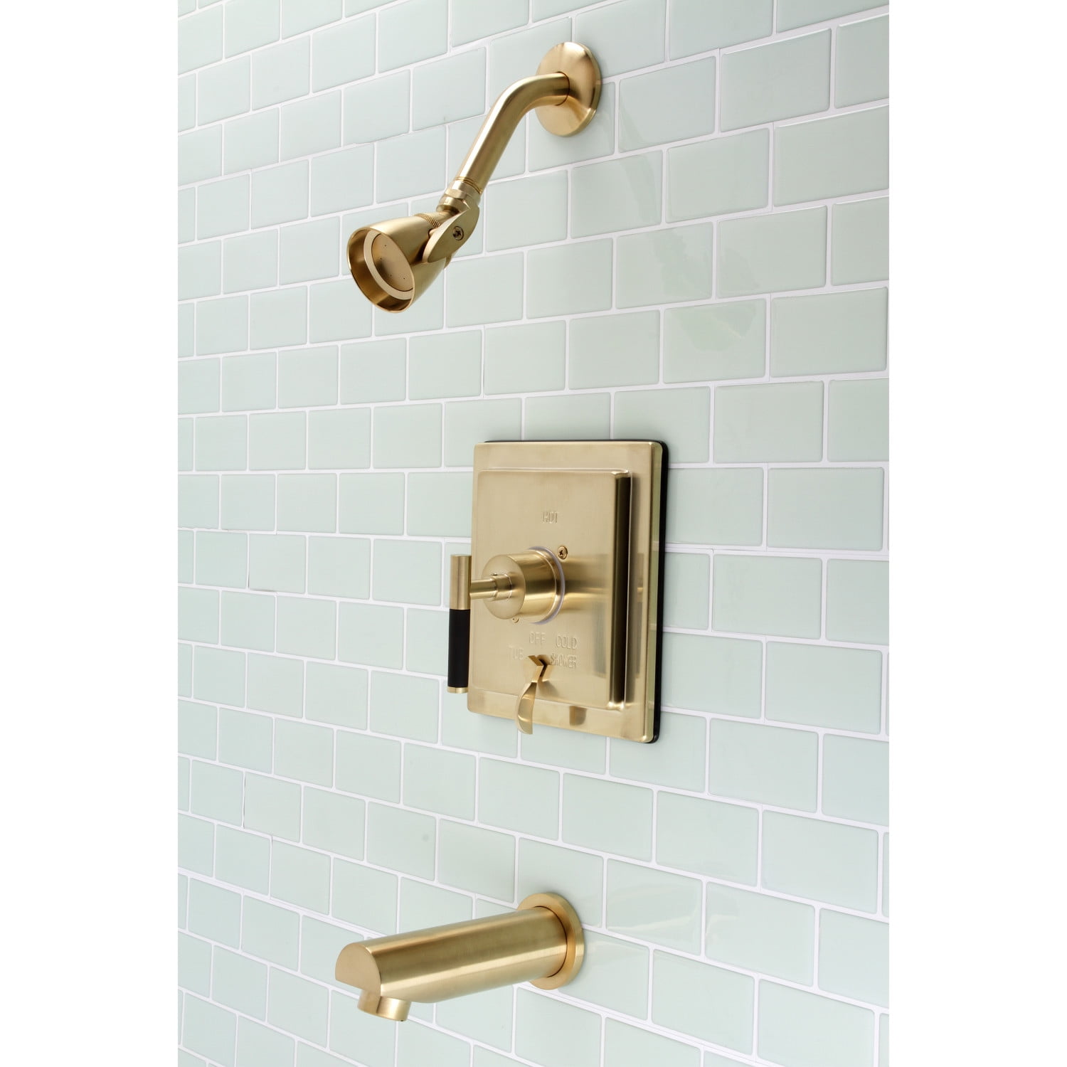 Kingston Brass KB86570CKL Kaiser Single-Handle Tub and Shower Faucet, Brushed Brass