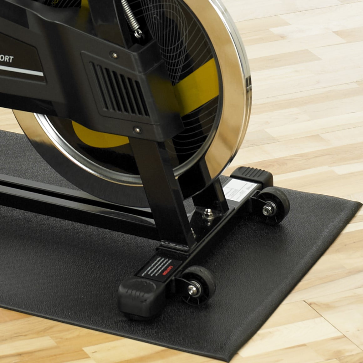 SuperMats - Bike Mat - Competitor Vinyl - Home and Commercial Fitness Equipment Mat, 24" x 46"
