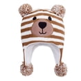 thumbnail image 1 of Gorro para bebé, gorro con forro polar de invierno, orejeras tejidas, gorros para niños, gorros para bebés y niñas con pompón, 1 of 6