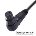 thumbnail image 3 of 2pcs 3 Pin Xlr Right Angle Male To Female Plug Microphone Audio Cable 90 Degree Xlr Female To Strai, 3 of 5