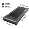 thumbnail image 3 of Under Desk Treadmill Walking Pad with Remote, LED Display, 43.3" Running Belt, 1- 6 km/h Quiet Motorized Exercise Machine for Home Office Fitness, 3 of 8