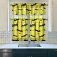 thumbnail image 3 of Halloween Trick or Treat Curtains - Cute Ghost Pumpkin Illustration Kitchen Tier Set Semi-Sheer, 3 of 6