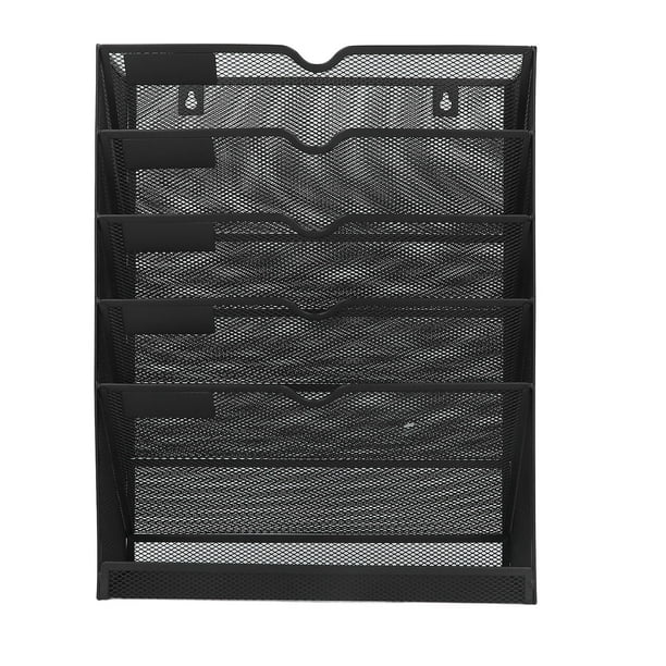 Organizador de Pared de Office, Soporte de Archivo de Pared Duradero Montaje de Metal Metal 5 Bolsillos para documento para el Archivo para El Cuaderno