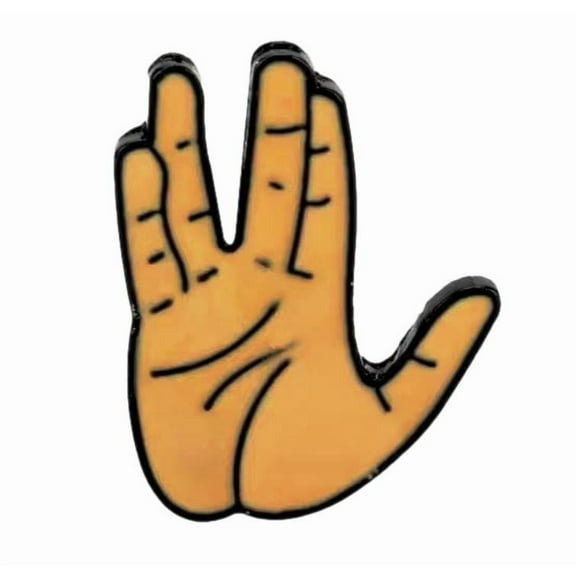 Star Trek Spock Vulcan Salute Enamel Metal 1 Inch Tall Pin