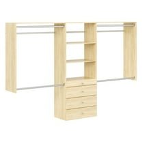 Easy Track Deluxe Closet Shelf and Drawer Organizer System, Honey Blonde