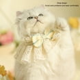 thumbnail image 3 of Collier pour Chat Floral, Bavoirs en Dentelle Brodée Foulard Ajustable pour Chaton Décoration Mignonne Ornement, 3 of 8