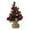 Red, variant on 7.87 Inch Tabletop Christmas Tree - Mini Artificial Pine Xmas Tree with Fabric Base for Indoor Holiday Decorations