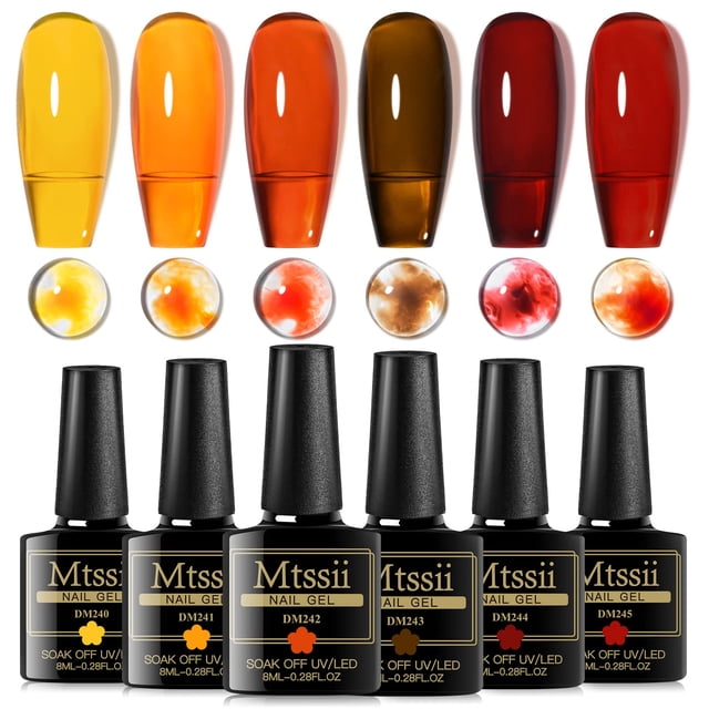 Esmalte de uñas MTSSII Jelly Crystal Gel translúcido 6 colores