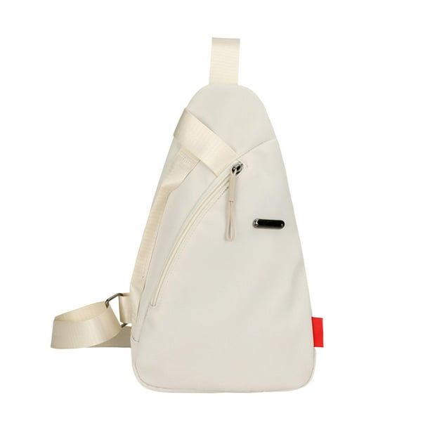 Bolso bandolera portátil organizador, bolsa de viaje, mochila de senderismo de nailon Blanco