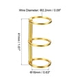 thumbnail image 2 of Unique Bargains 0.63' Dia. 3 Circle Detachable Metal Binder Rings Loose Leaf Rings, Gold Tone 4 Pack, 2 of 6