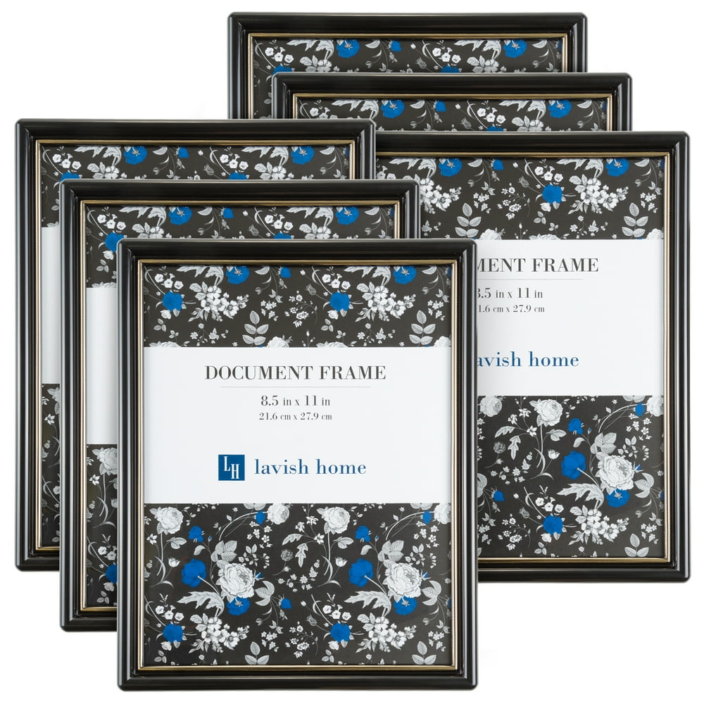 Lavish Home Picture Frame Set, 8.5 x 11 Document Frame Pack for Picture